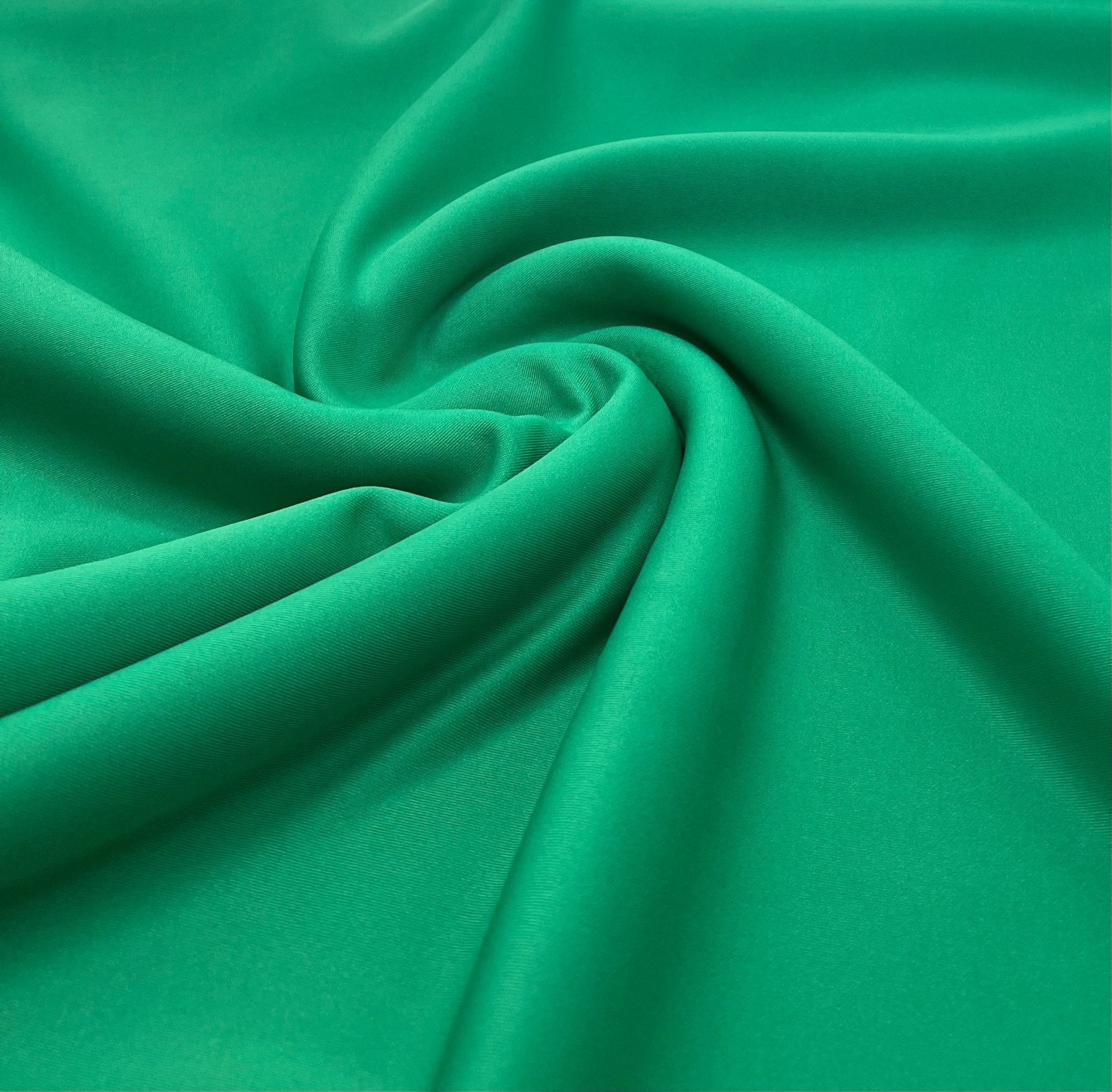 Green Plain Scuba 4 Way Stretch Jersey Fabric - T9 Fabrics